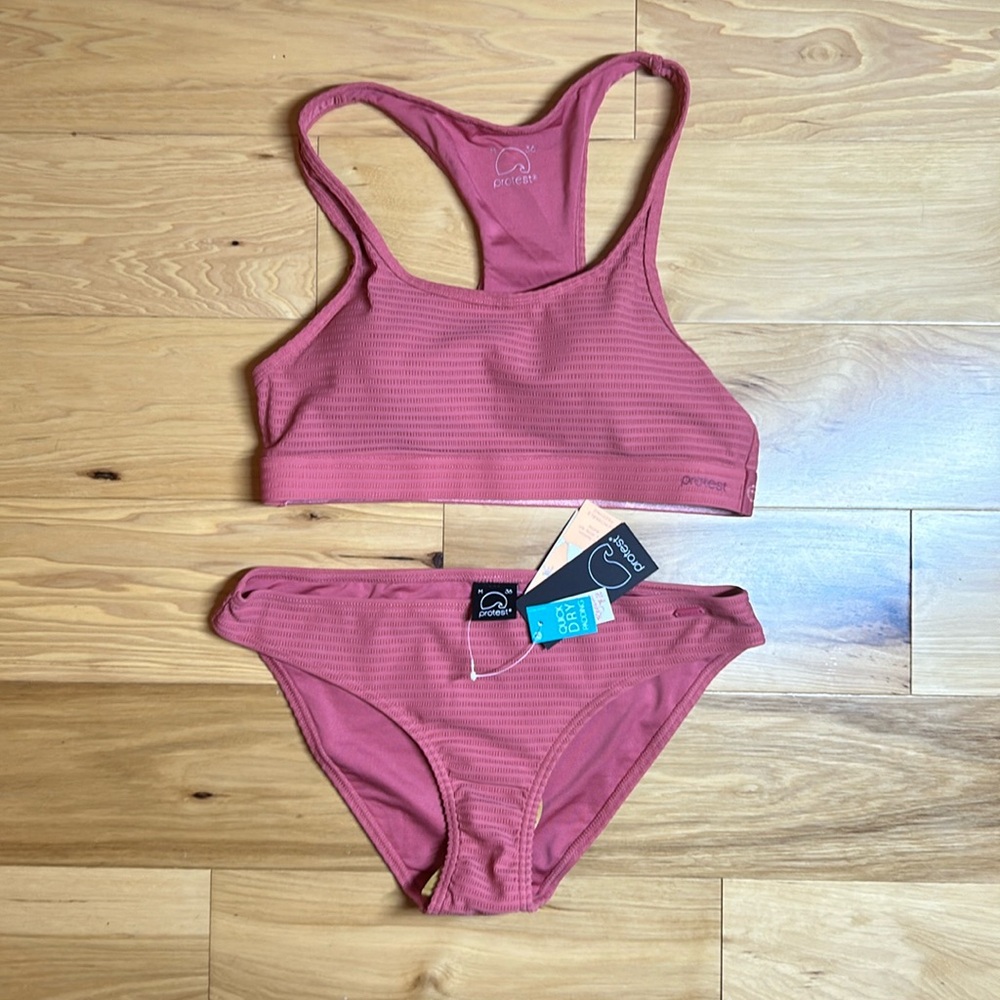 NWT Protest Smooth Pink Top & Bottom Bikini | Size Medium